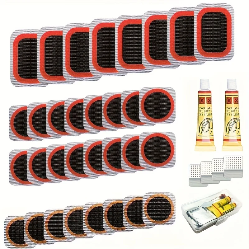 Mountain Biking Kit - 32pcs Bike Tire Repair Kit -