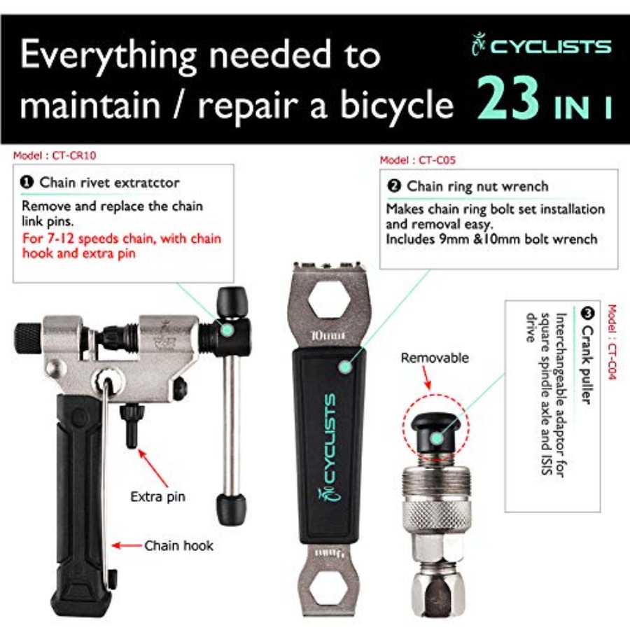 23 Piece Bike Tool Kit - Mount - Mountain Biking Kit incelemesi ve fiyatı